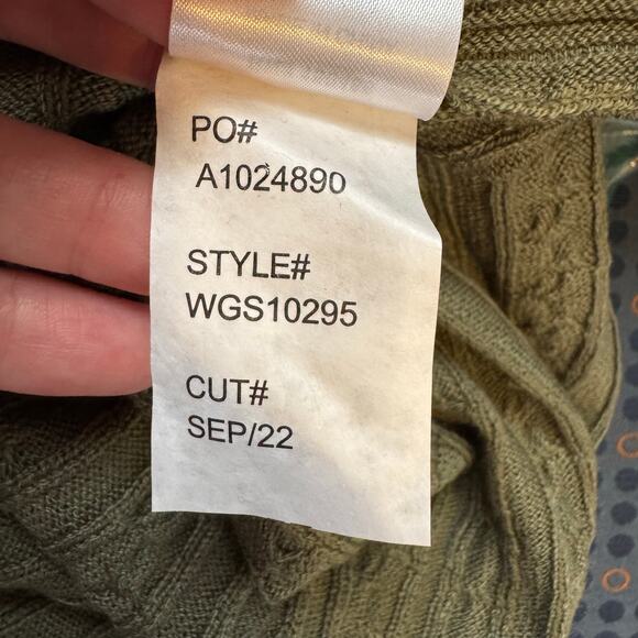 Market & Spruce Green Cable Knit Boat Neck Sweater Top NWT Women’s XS - Picture 10 of 10